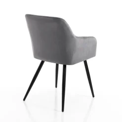 Viadurini Living Moderne Stühle-Set mit 2 Stühlen aus Stoff mit Samteffekt – Plutonium