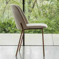 Viadurini Living Moderne Stühle-Set mit 2 Wohnzimmerstühlen aus Stoff und Metall, hergestellt in Italien – Ivy