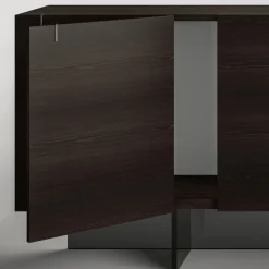 Viadurini Living Sideboards-Sideboard aus Holz mit Glasstruktur Made in Italy - Azuki