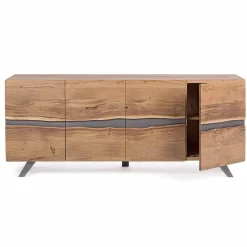 Viadurini Living Anrichte-Sideboard aus Holz und lackiertem Stahl Modernes Design Homemotion - Silvia
