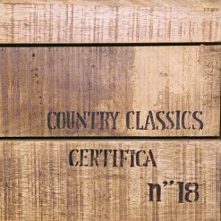 Viadurini Living Anrichte-Sideboard aus Holz und Stahl mit Tür und 4 Schubladen im Industriestil - Renza