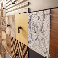 Viadurini Living Sideboards-Sideboard aus Mangoholz 2 Türen 4 Schubladen Ethnischer Stil Homemotion - Aurier