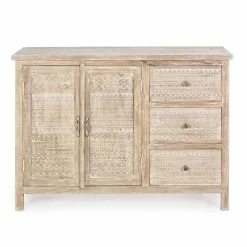 Viadurini Living Anrichte-Sideboard aus Mangoholz mit hand eingelegten Dekorationen - Zotto