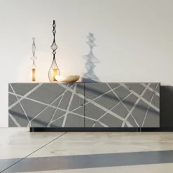 Viadurini Living Sideboards-Sideboard aus matt schlammlackiertem MDF mit Sockelgestell Made in Italy - Arise