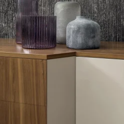 Viadurini Living Sideboards-Sideboard aus Mdf mit 2 Türen und 2 hervorstehenden Schubladen schräge Seiten - Caspiter
