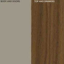 Viadurini Living Sideboards-Sideboard aus Mdf mit 2 Türen und 2 hervorstehenden Schubladen schräge Seiten - Caspiter