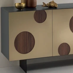 Viadurini Living Sideboards-Sideboard aus Melaminholz mit 3 Spiegeltüren Made in Italy - Lucinda