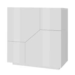 Viadurini Living Anrichte-Sideboard aus Melaminholz 3 Räume und 2 Regale Made in Italy - Alyssa