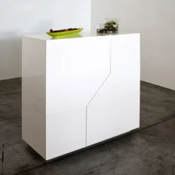 Viadurini Living Anrichte-Sideboard aus Melaminholz 3 Räume und 2 Regale Made in Italy - Alyssa