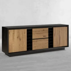 Viadurini Living Anrichte-Sideboard furniert auf Pappelspanplatte, hergestellt in Italien – Leone
