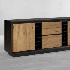 Viadurini Living Anrichte-Sideboard furniert auf Pappelspanplatte, hergestellt in Italien – Leone