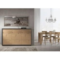 Viadurini Living Sideboards-Sideboard furniert auf Pappelspanplatte, hergestellt in Italien – Latona