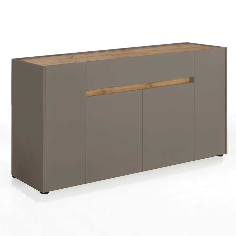 Viadurini Living Sideboards-Sideboard mit 4 Türen und 1 Schublade aus ökologischen Holzpartikelplatten – Jod