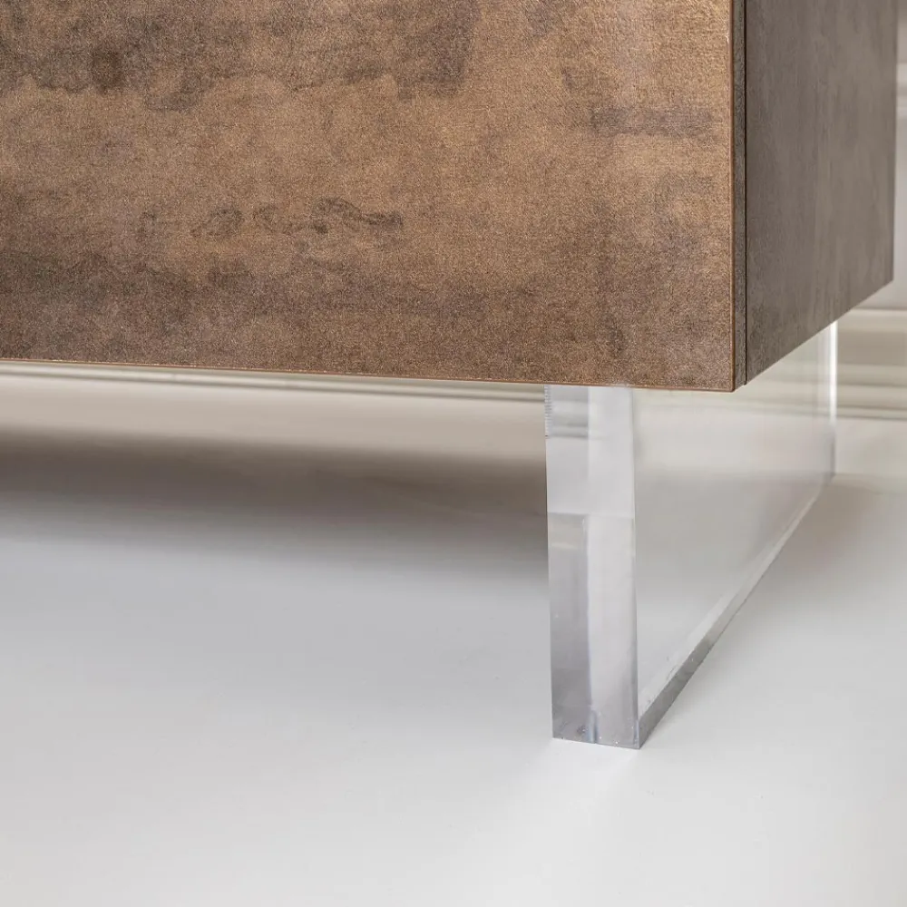 Viadurini Living Sideboards-Sideboard mit 2 Türen und 2 zentralen offenen Fächern aus Melamin, hergestellt in Italien – Minnie