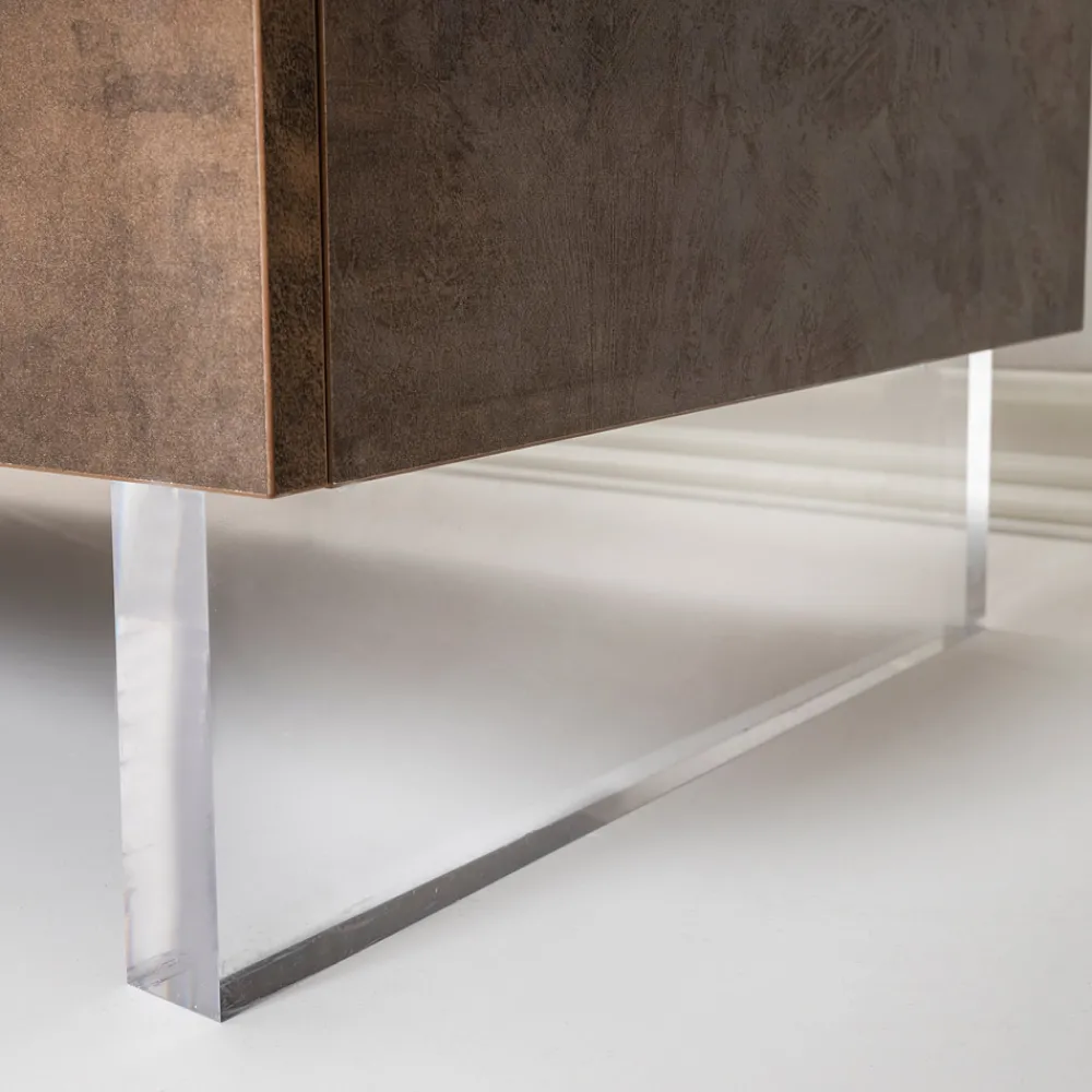Viadurini Living Sideboards-Sideboard mit 2 Türen und 2 zentralen offenen Fächern aus Melamin, hergestellt in Italien – Minnie