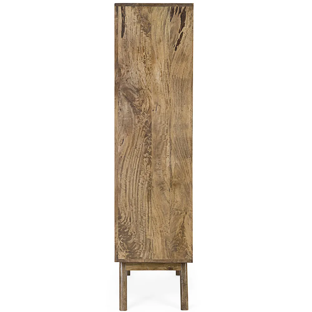 Viadurini Living Sideboards-Sideboard mit 4 Türen und Regal aus Mangoholz im Vintage-Stil - Desiderio