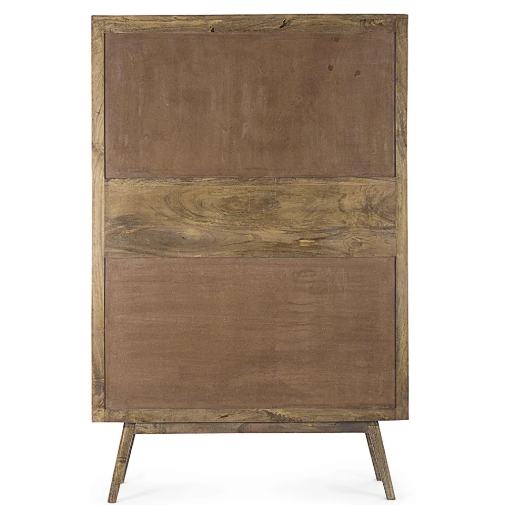 Viadurini Living Sideboards-Sideboard mit 4 Türen und Regal aus Mangoholz im Vintage-Stil - Desiderio