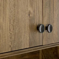 Viadurini Living Sideboards-Sideboard mit 4 Türen und Regal aus Mangoholz im Vintage-Stil - Desiderio