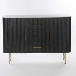Viadurini Living Anrichte-Sideboard mit Marmorplatte und Struktur aus Mangoholz - Fisherman