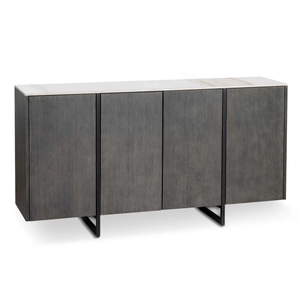 Viadurini Living Sideboards-Sideboard mit MDF, Keramikstruktur und 4 Türen mit Soft-Closing – Click