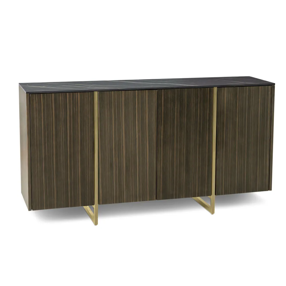 Viadurini Living Sideboards-Sideboard mit MDF, Keramikstruktur und 4 Türen mit Soft-Closing – Click