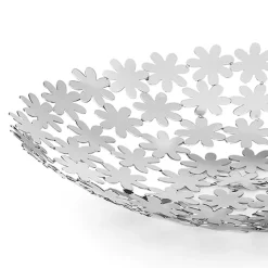 Viadurini Decor Küchenzubehör-Silber Metall Runde Tasche Leere Herzstück Blumendekoration - Terraceo