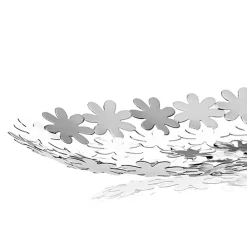 Viadurini Decor Küchenzubehör-Silber Metall Taschentablett Herzstück Luxus Blumendekor - Terraceo