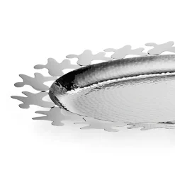 Viadurini Decor Küchenzubehör-Silbernes Metalldesign-Mittelstück mit verziertem Rand - Cordoba