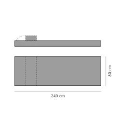 Viadurini in the Garden Gartenideen-Single Daybed Outdoor Design Hocker, Hochwertig Made in Italy - Emanuela