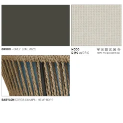 Varaschin Gartensofas-2-Sitzer Gartensofa aus Aluminium mit Geflecht - Cricket von