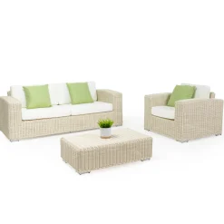 Viadurini in the Garden Gartensofas-3-Sitzer Gartensofa aus handgewebtem Polyrattan - Yoko