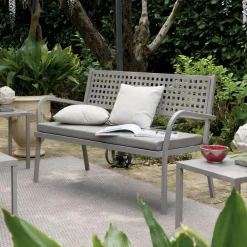 Viadurini in the Garden Gartensofas-2-Sitzer Gartensofa mit Stahlgestell Made in Italy - Nilda