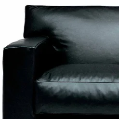 Viadurini Italian Sofas Moderne Sofas-2-Sitzer Ledersofa mit Füßen aus Nussbaumholz Made in Italy - Alessandria