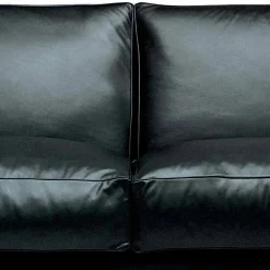 Viadurini Italian Sofas Moderne Sofas-2-Sitzer Ledersofa mit Füßen aus Nussbaumholz Made in Italy - Alessandria