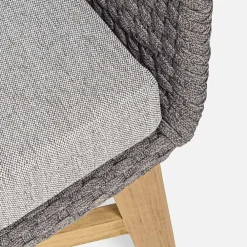 Viadurini in the Garden Gartensofas-2-Sitzer Outdoor-Sofa aus Stoff mit Teakstruktur, Homemotion - Azeno