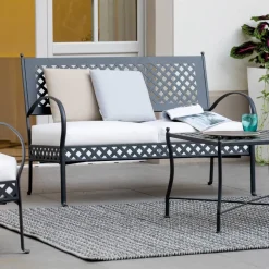 Viadurini in the Garden Gartensofas-2-Sitzer Outdoor-Sofa aus verzinktem Stahl Made in Italy - Selvaggia