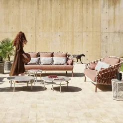 Varaschin Gartensofas-3-Sitzer Outdoor-Sofa mit Kissen Made in Italy - Emmacross von