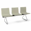 Viadurini Living Bürostühle-3-Sitzer-Bürobank aus Stahl und farbigem recyceltem Technopolymer - Verenza