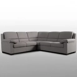 Viadurini Living Moderne Sofas-5-Sitzer-Ecksofa aus hellgrauem Stoff Made in Italy - Budapest