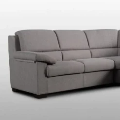 Viadurini Living Moderne Sofas-5-Sitzer-Ecksofa aus hellgrauem Stoff Made in Italy - Budapest
