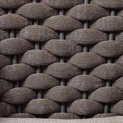 Viadurini in the Garden Gartensofas-3-Sitzer-Gartensofa aus Aluminium und Seil mit Stoffkissen - Rasti