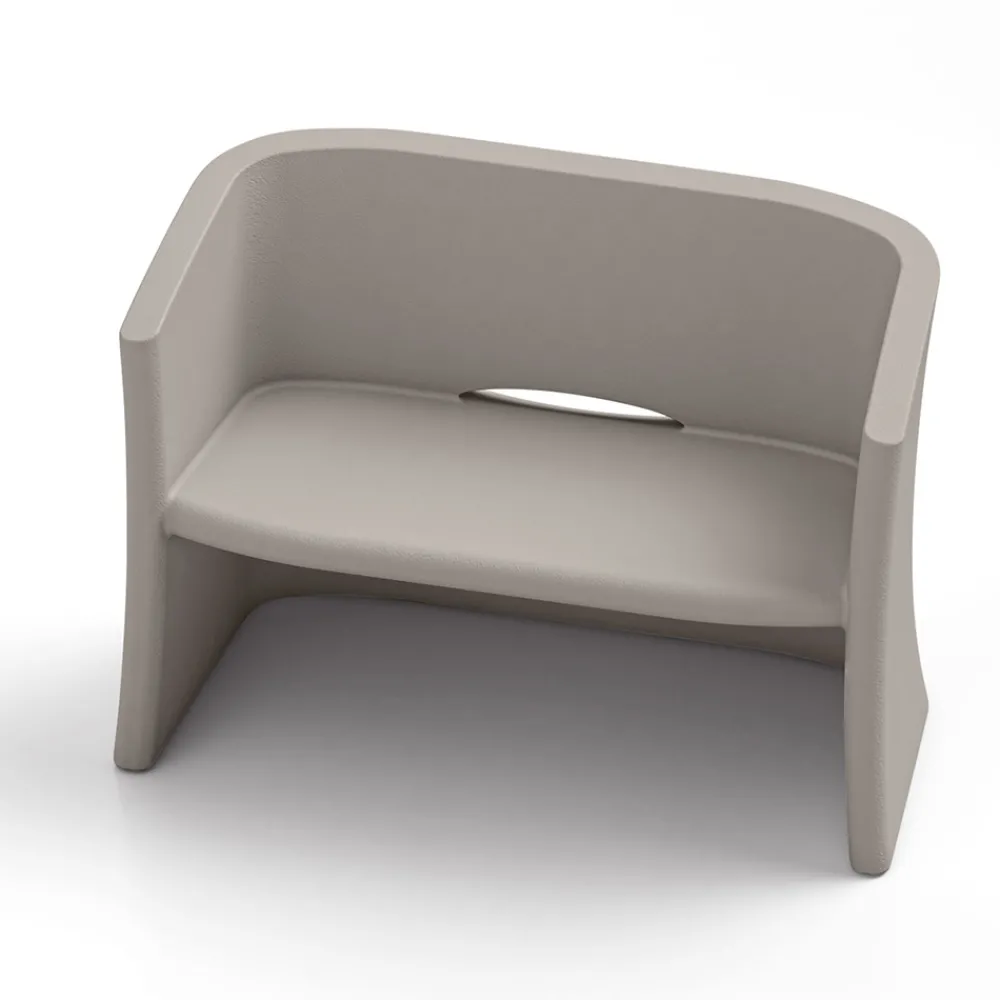 Viadurini in the Garden Gartensofas-2-Sitzer-Gartensofa aus farbigem Polyethylen Made in Italy - Gomez