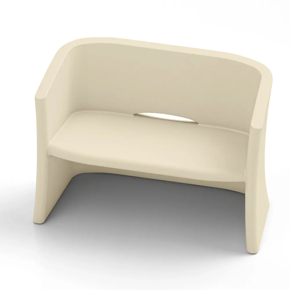 Viadurini in the Garden Gartensofas-2-Sitzer-Gartensofa aus farbigem Polyethylen Made in Italy - Gomez