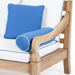 Viadurini in the Garden Gartensofas-3-Sitzer-Gartensofa aus gebürstetem natürlichem Teakholz - Artes