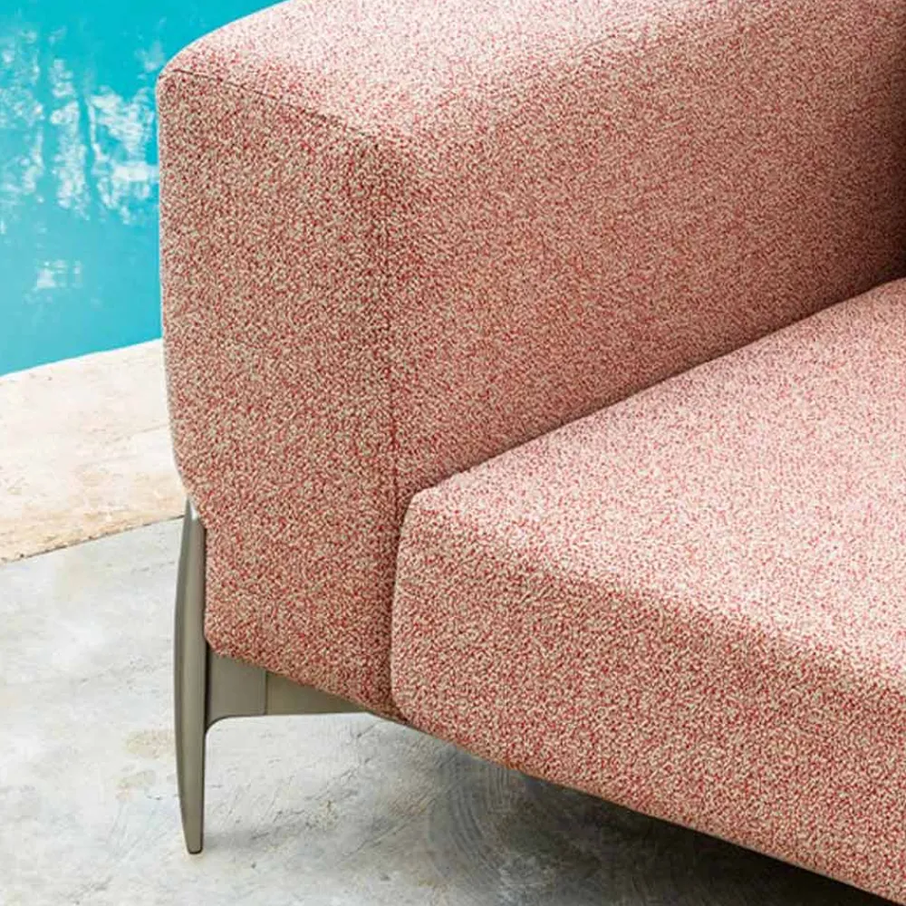 Viadurini in the Garden Gartensofas-3-Sitzer-Outdoor-Sofa aus Aluminium mit Hocker und Chaiselongue - Filomena