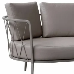 Viadurini in the Garden Gartensofas-2-Sitzer-Outdoor-Sofa aus Metall und Stoff mit Kissen Made in Italy - Olma