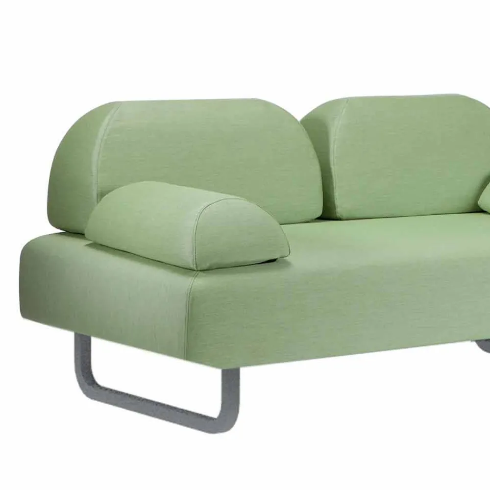 Viadurini in the Garden Gartensofas-2-Sitzer-Outdoor-Sofa aus Stoff und Metall Made in Italy Design - Selia