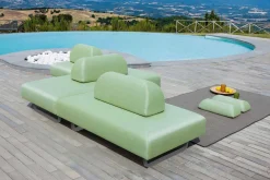 Viadurini in the Garden Gartensofas-2-Sitzer-Outdoor-Sofa aus Stoff und Metall Made in Italy Design - Selia