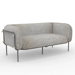 Viadurini in the Garden Gartensofas-2-Sitzer-Outdoor-Sofa mit gepolstertem Sitz Made in Italy - Planter