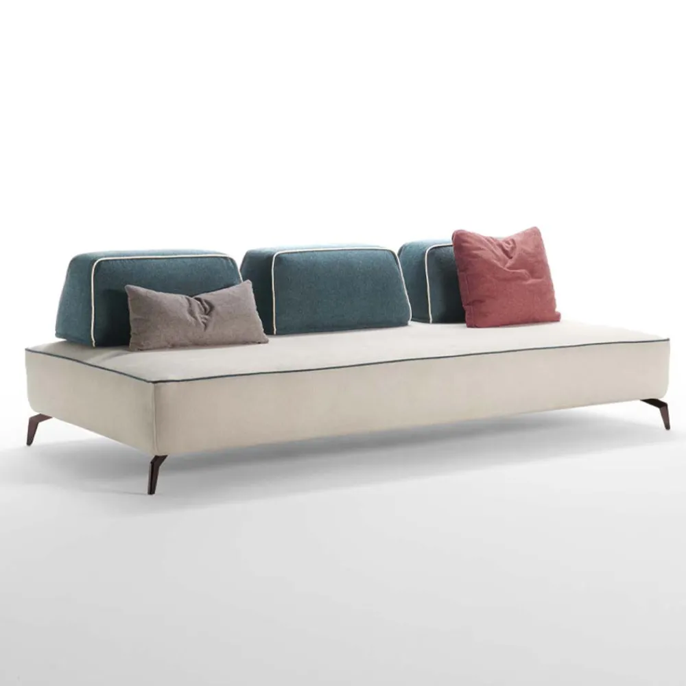 Viadurini Living Moderne Sofas-3-Sitzer-Sofa aus abnehmbarem Stoff Made in Italy - Mykonos